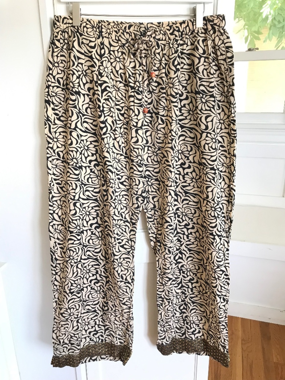 PUNJAMMIES By SUNDARA Cotton Boho Wide Leg Pants Women’s Size XL